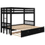 Twin over Pull-out Bunk Bed with Trundle  Espresso - Korvel