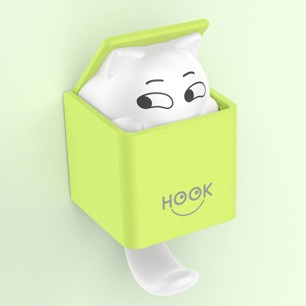 Creative nail free adhesive hook, plastic hook, wall hook, door mounted adhesive hook, clothes, shoes, hats, multi-purpose hook - Korvel