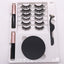 Eight Pairs Of Magnet False Eyelashes With Round Box Mirror Magnetic Iron-Absorbing Stone Eyelashes Magnetic Eyeliner Liquid Eyelashes - Korvel