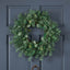 Elegant 24.5" Leaves Wreath for Home Decor