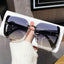 new fashion trimmed sunglasses half frame high quality trend simple sunglasses for women with fine glitter - Korvel