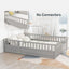 Full size floor bed, children's floor bed frame, Montessori wood floor bed, support Flat noodles gray - Korvel