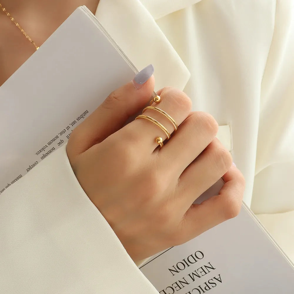 Titanium Steel Wrap Ring - Korvel
