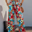 Tied Printed Wide Leg Pants
