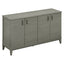 Buffet de rangement TREXM gris antique à 4 portes avec étagères réglables