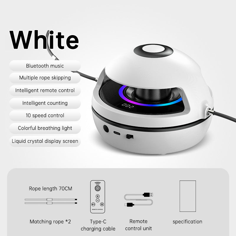 Smart Rope Skipping Machine Smart Jump Rope Machine 10-level Speed Adjustment Led Seven-color Light Wireless Music Function - Korvel