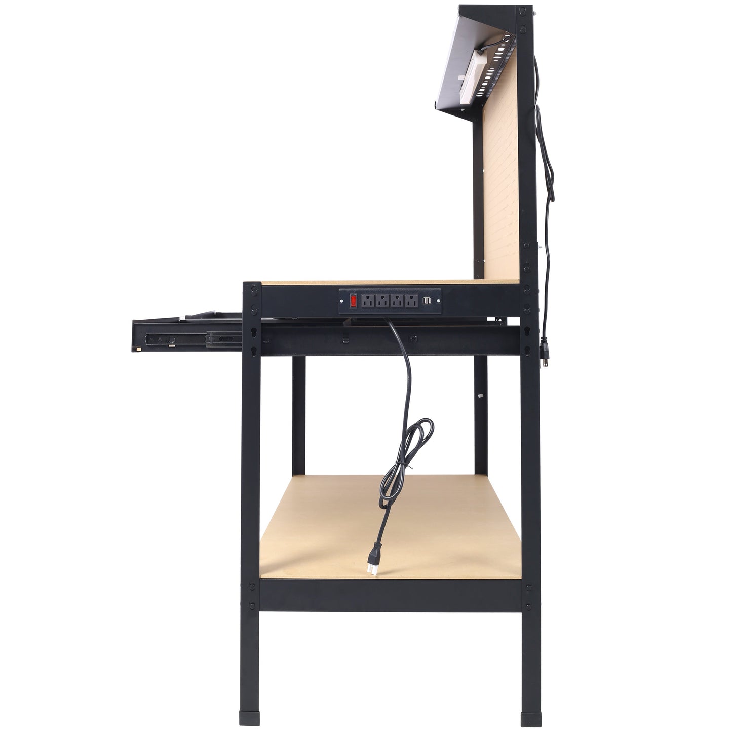 Premium Steel Workbench with Drawer and Peg Board