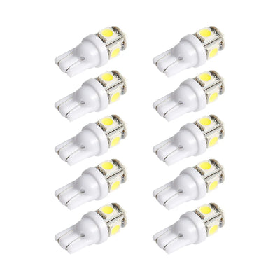 10PCS Super White T10 LED Car Bulbs - 12V