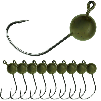 Reaction Tackle Wacky Jigs - 10-Pack Premium Finesse Jigs