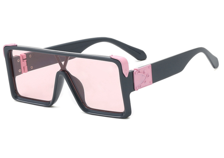Stylish Black & White Square Sunglasses for Men & Women