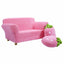 Kids Strawberry Armrest Chair Sofa with 2 Cute Pillows - Pink