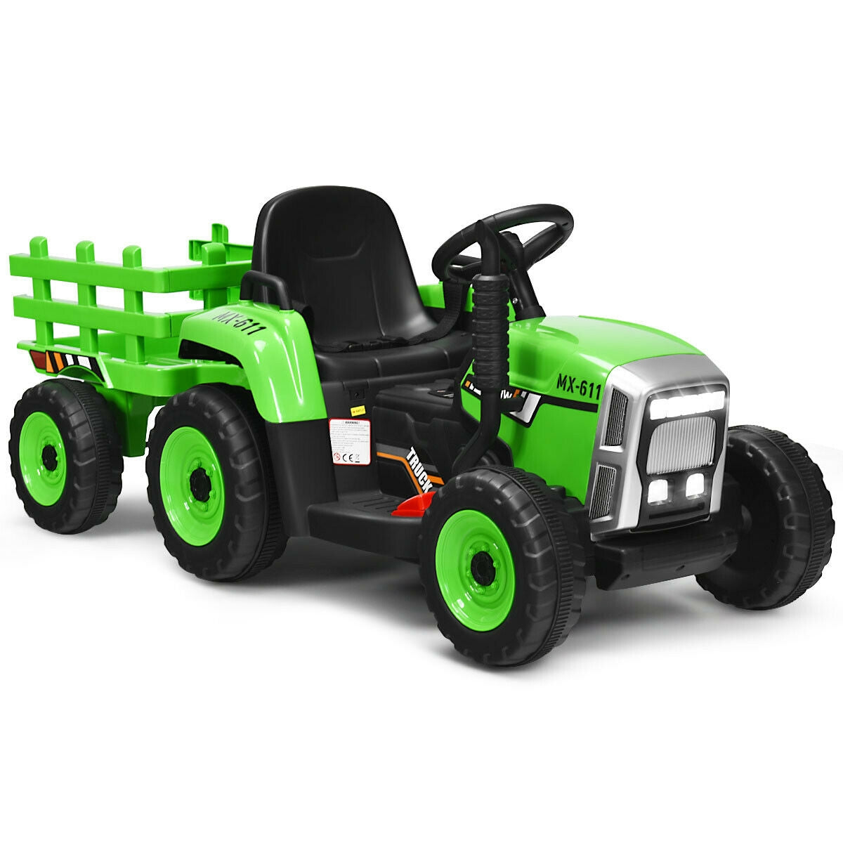 Tractor eléctrico de 12V con cargador para niños de 3 años en adelante