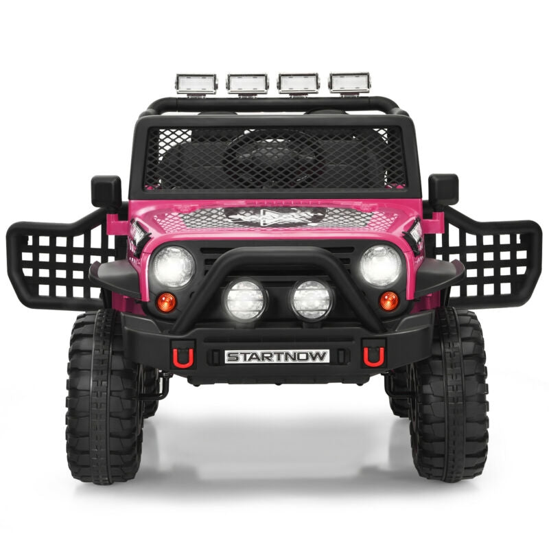 12V Kids Electric Ride On Truck - Pink with Remote Control
