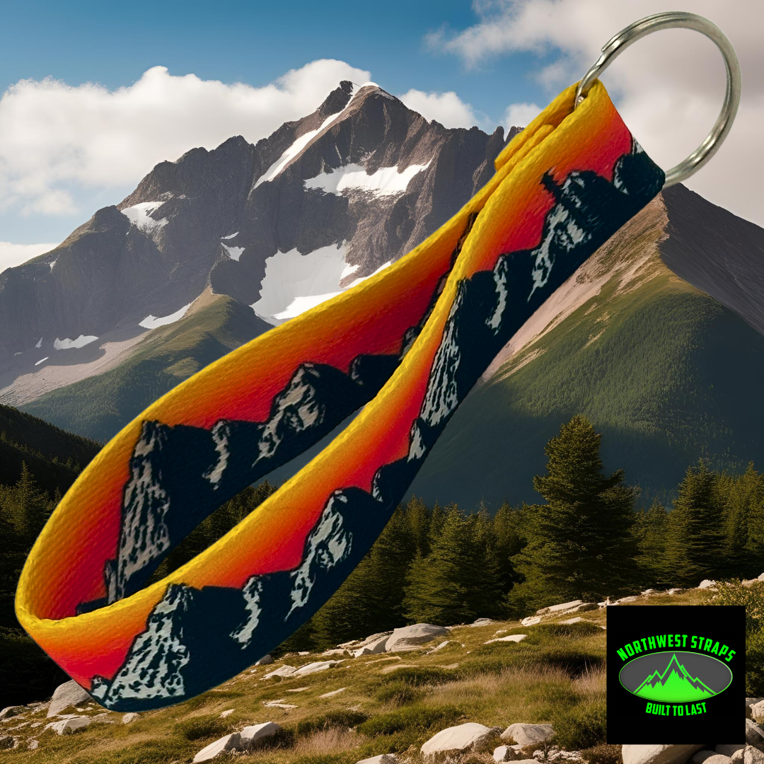 Mountaineer Orange Glow Key Fob - Outdoor Fashion Accessory - Korvel
