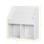 Kids Wooden Bookshelf - White Toy Storage Organizer