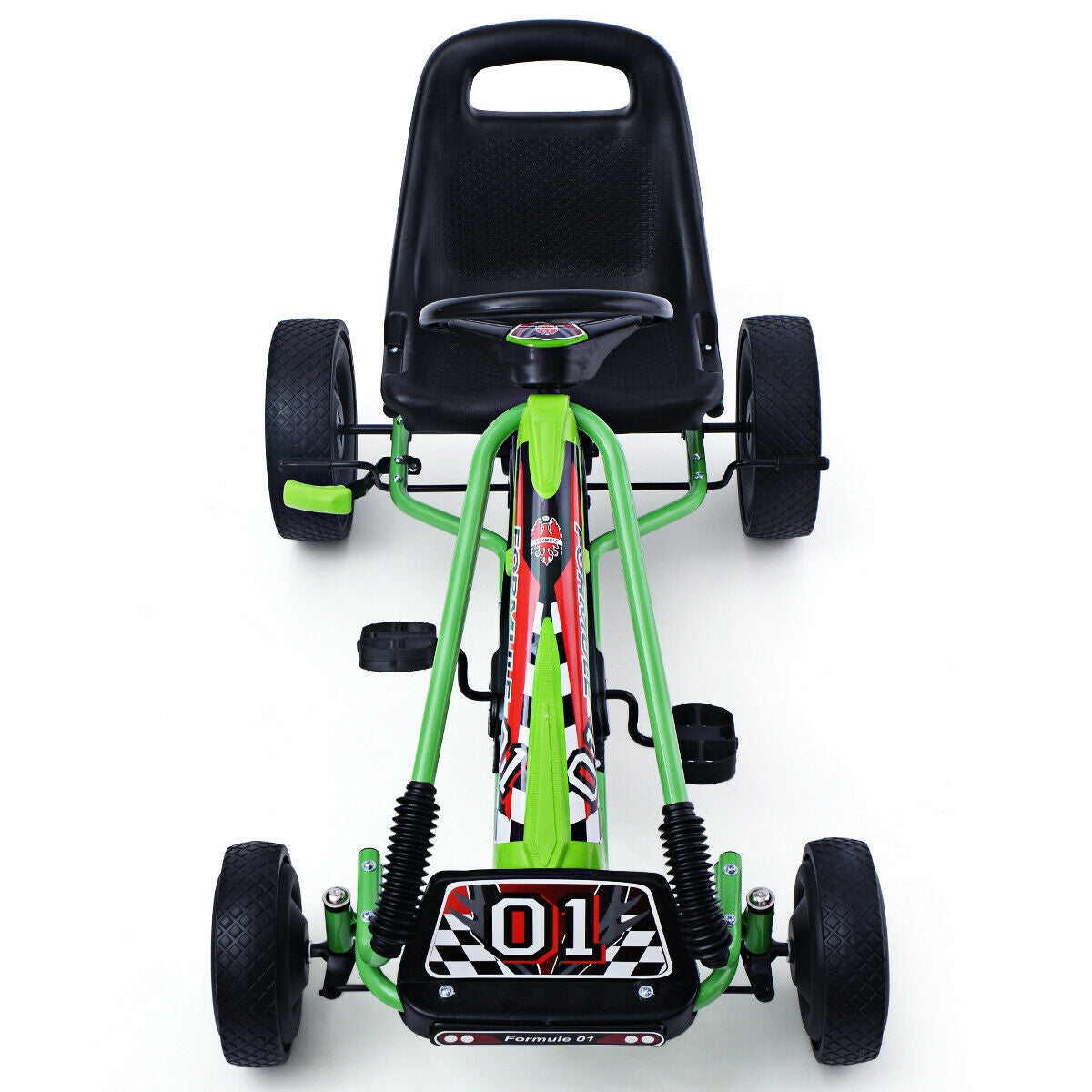 Go Kart de Pedales para Niños de 4 Ruedas - Verde