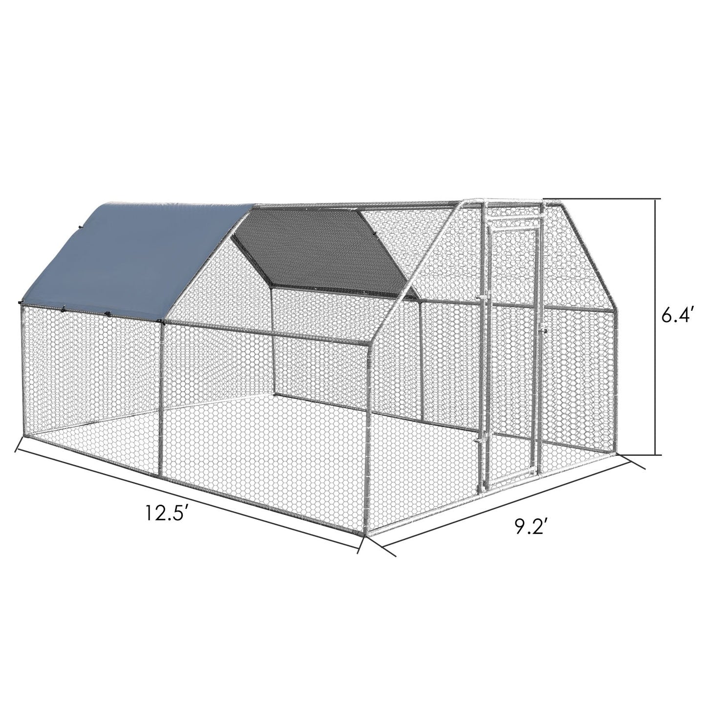 Large Walk In Chicken Coop Run - 9.5 x 12.5 Feet