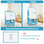 Chevalet d'art debout multifonctionnel pour enfants avec tableau effaçable à sec - Bleu