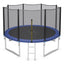 Trampoline de plein air premium avec filet de sécurité et échelle - 12 pi