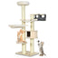 77.5-Inch Multi-Level Cat Tree Condo - Cream White