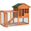 Premium 2-Story Wooden Rabbit Hutch with Running Area