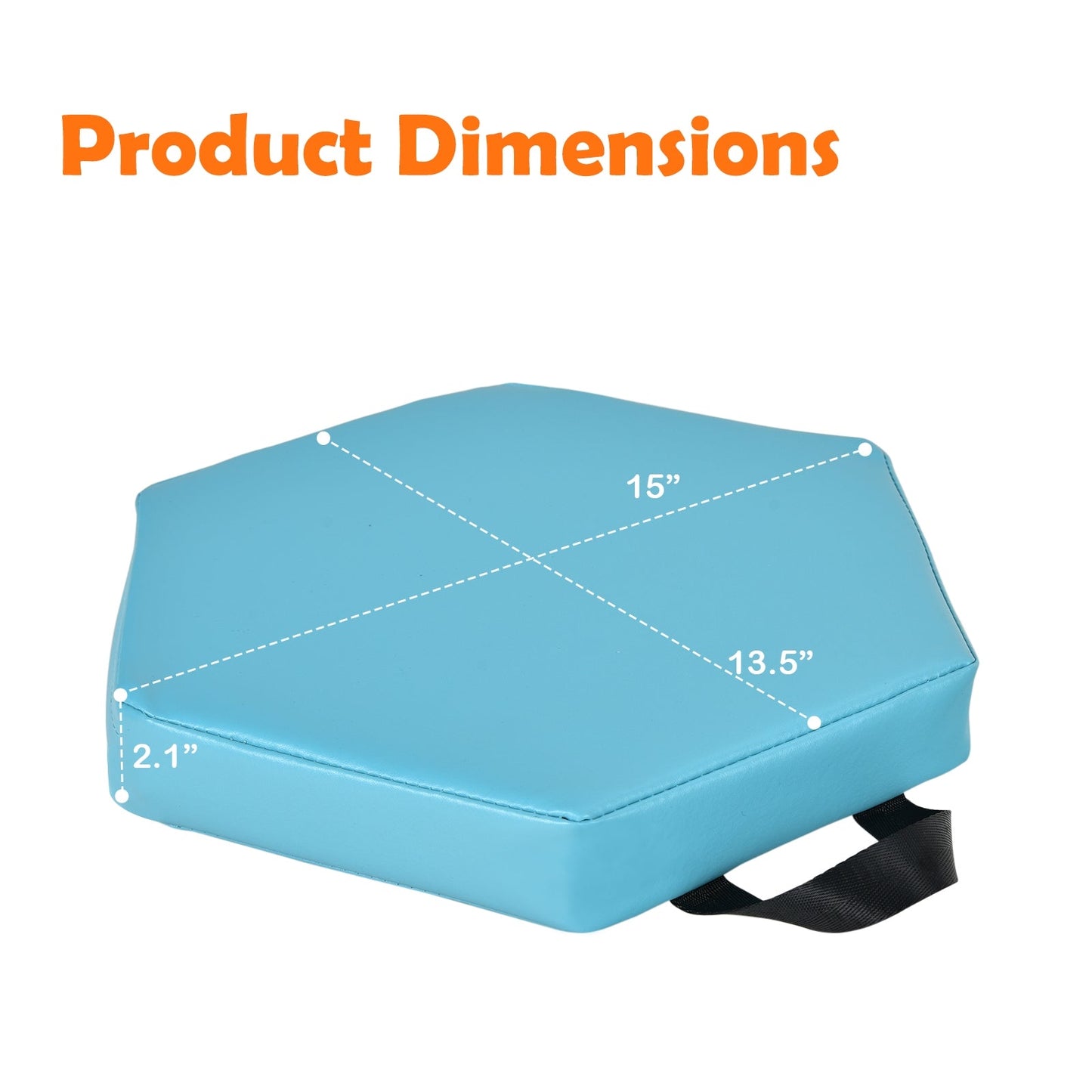 6-Piece Hexagon Toddler Floor Cushions - Blue