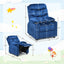 Sillón Reclinable para Niños con Portavasos y Reposapiés - Azul Claro