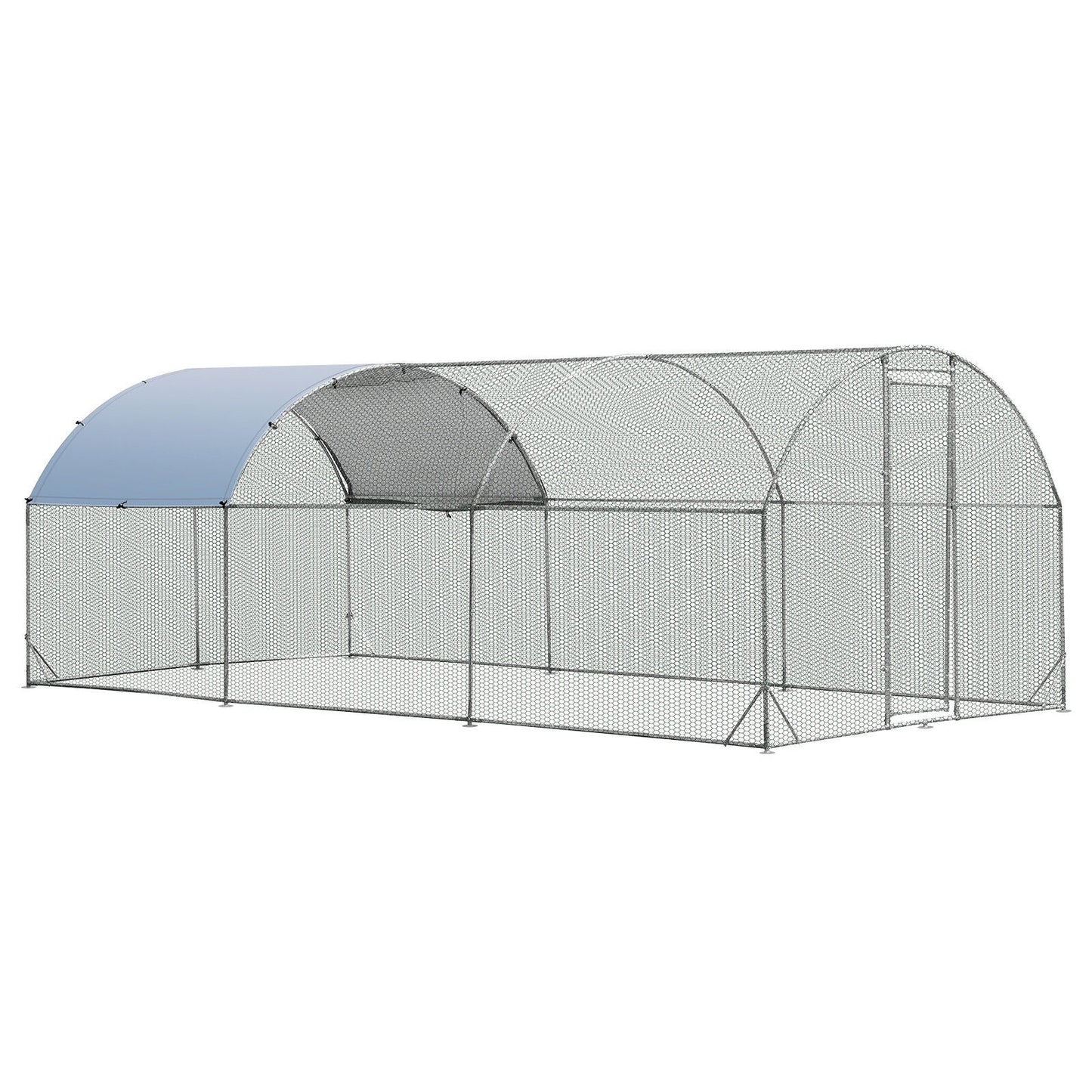 Gbruno Large Metal Chicken Coop Dome Cage - Galvanized Outdoor Enclosure