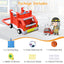 Fire Truck Themed Inflatable Castle Water Park for Kids