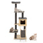 5-Tier Modern Wood Cat Tower with Washable Cushions - Gray