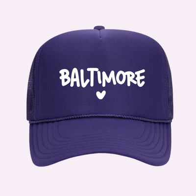 I Love Baltimore Printed Trucker Hat