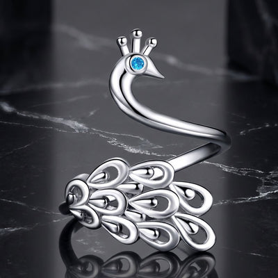 925 Sterling Silver Plated Platinum Pavé CZ Ring for Women