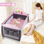 3-in-1 Portable Baby Playard with Zippered Door - Pink