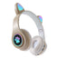 Wireless Bluetooth Cat Ears Headphones with LED Lights