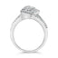Bague cocktail en diamant bypass en or blanc 14K - Taille 7