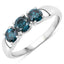 Bague en Or Blanc 14K avec Diamant Bleu Naturel de 1,03 Carat