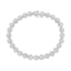 14K White Gold Diamond Cluster Links Tennis Bracelet