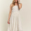 Boho-Inspired Smocked Floral Ruffled Hem Cami Dress