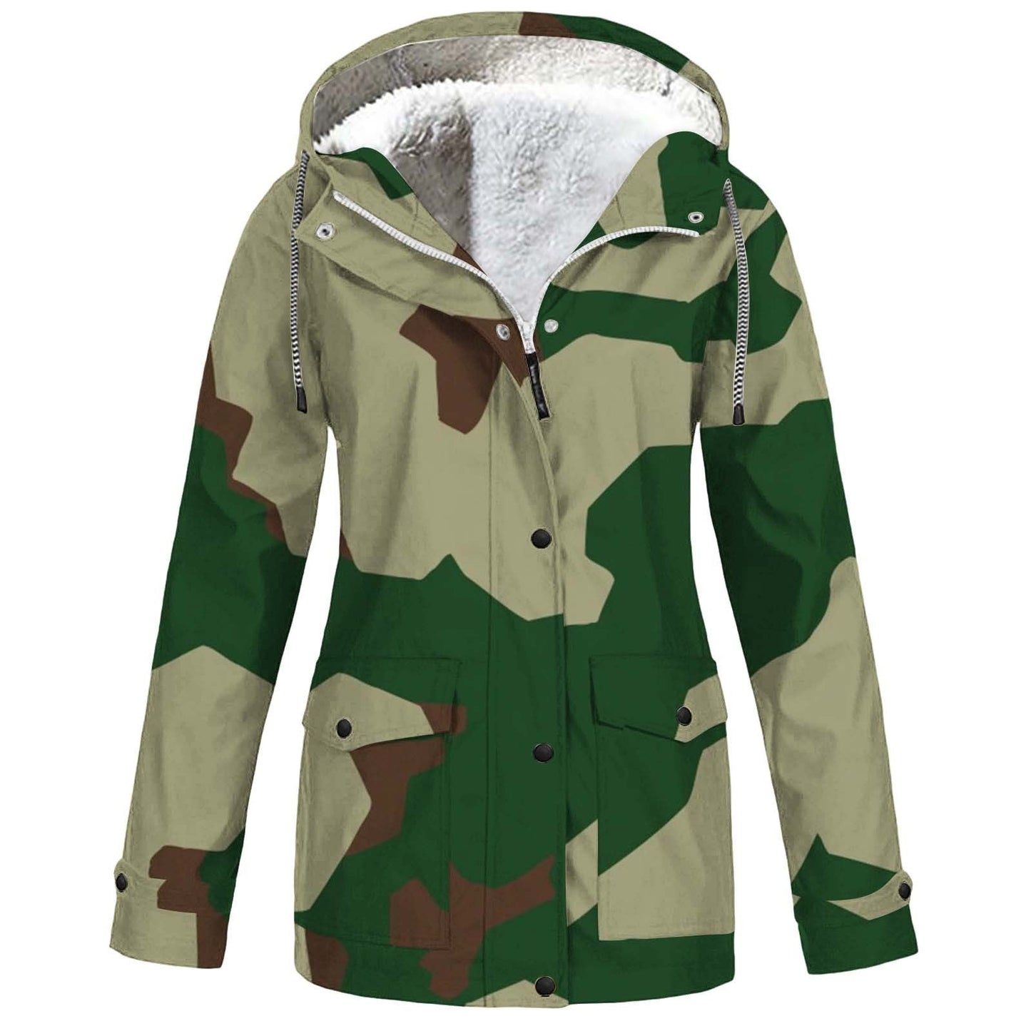 Hooded Camouflage Waterproof Outdoor Shell Jacket