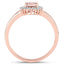 Bague de fiançailles en morganite et diamant de 0,81 carat en or rose 14K