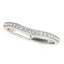 Bague de mariage en diamant courbé en or blanc 14k