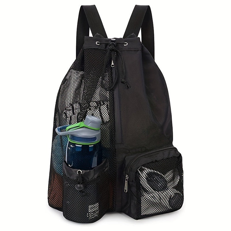Sac à dos en maille avec cordon de serrage pour aventures à la plage