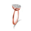 10K Rose Gold Round-Cut Diamond Pear Promise Ring