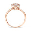 10K Rose Gold Round-Cut Diamond Pear Promise Ring