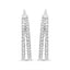 10K White Gold Lab Grown Diamond Inside Out Hoop Earrings