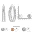 10K White Gold Lab Grown Diamond Inside Out Hoop Earrings