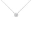 Collier Pendentif en Or Blanc 10K avec Diamant Rond de 1/4 Carat