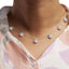 Collar de diamantes en racimo de oro blanco de 10K con 3.0 cttw - 18"