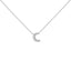 Collar de Colgante de Media Luna de Diamante en Oro Blanco de 10K