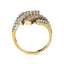 10K Yellow Gold 1.0 Cttw Diamond Woven Bypass Ring